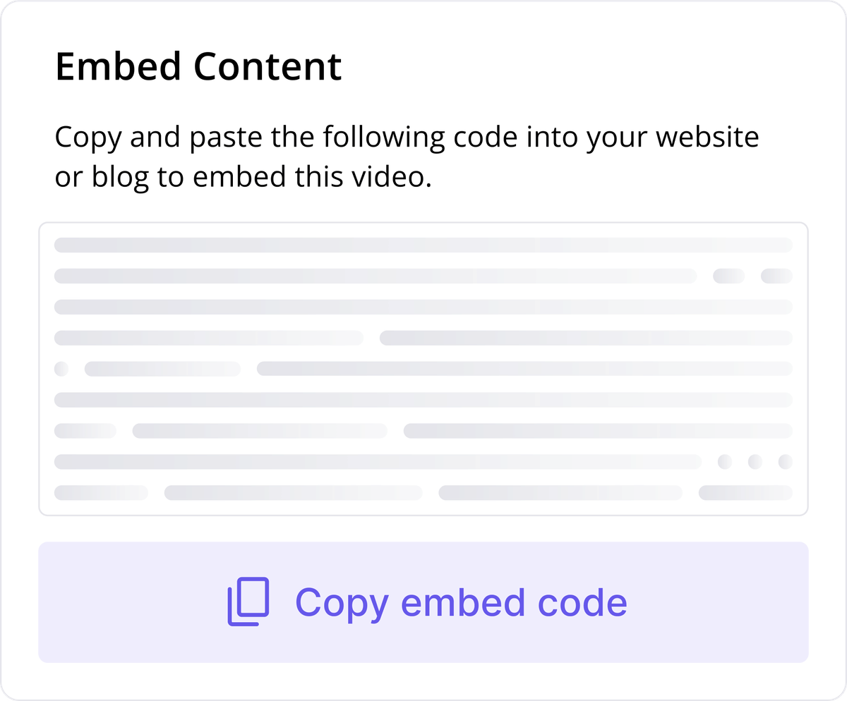 Embed & share videos swiftly
