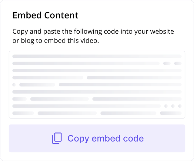 Embed & share videos swiftly