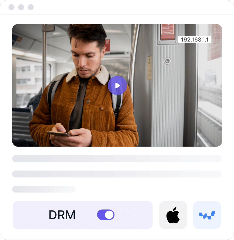 Video DRM settings for privacy